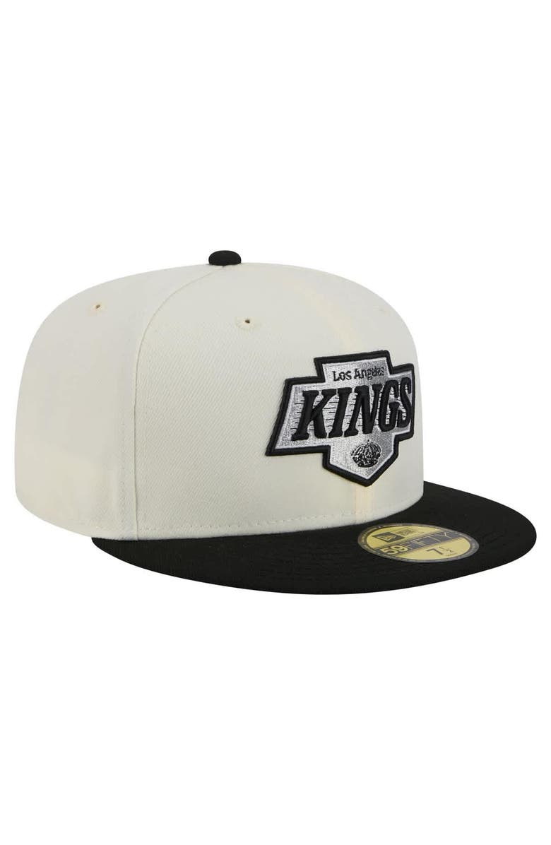 New Era Men's New Era White Los Angeles Kings Chrome Two-Toned 59FIFTY Fitted Hat, Alternate, color,