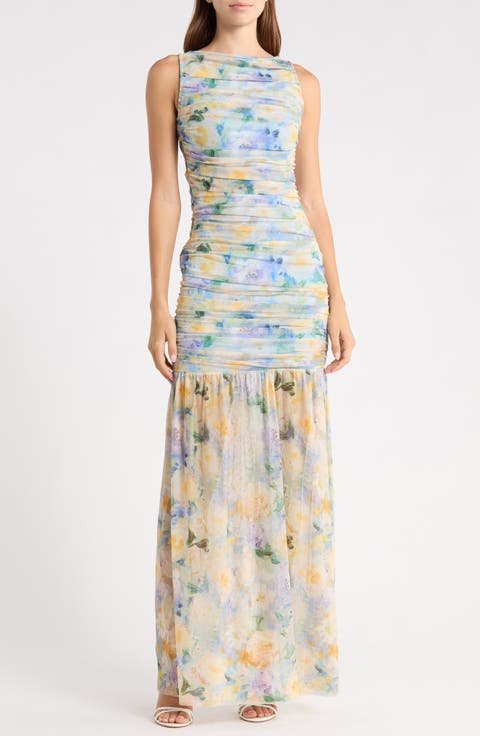 Elise Ruched Maxi Dress