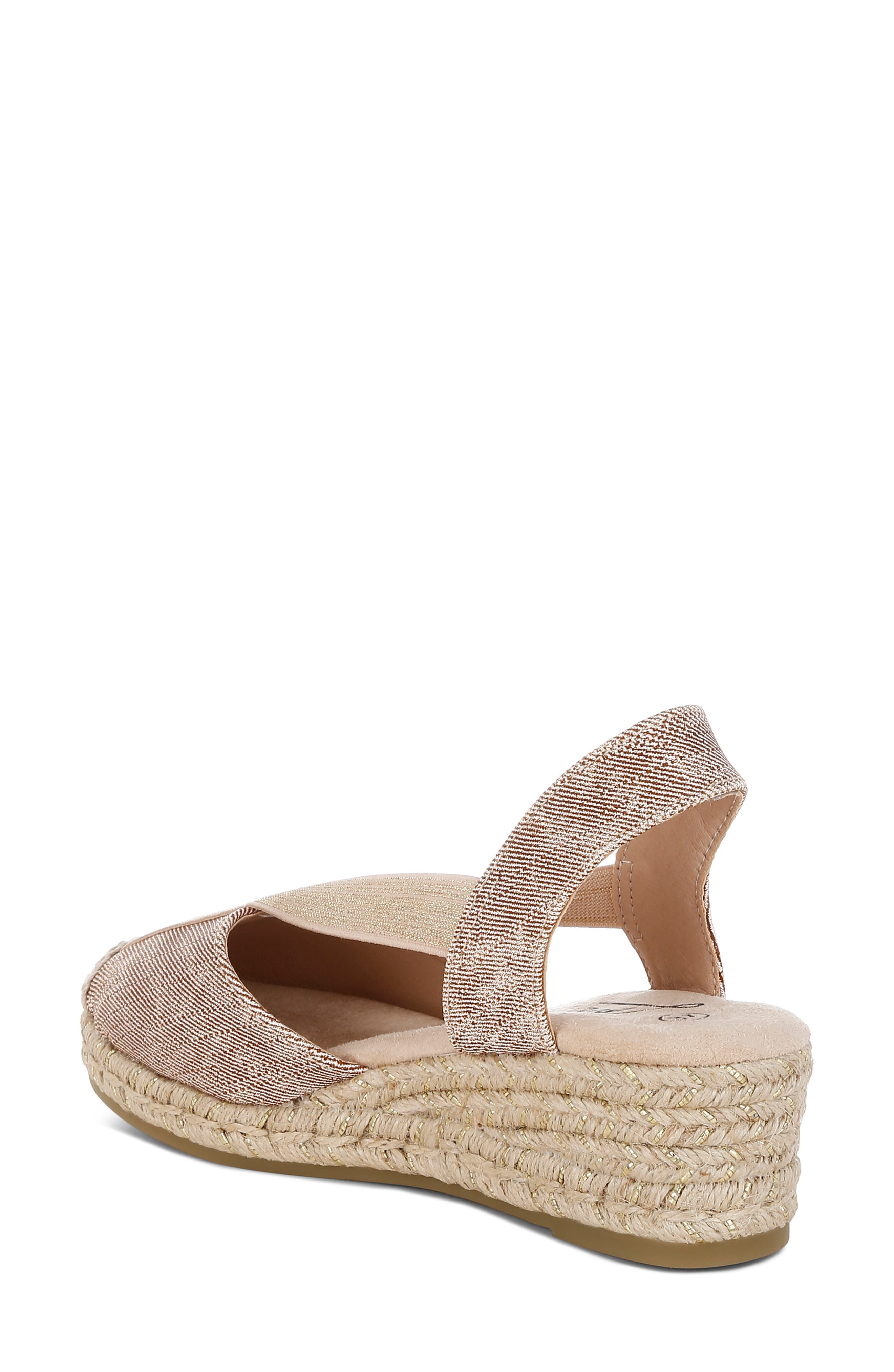 LONDON RAG Port Side Metallic Espadrille Platform Wedge Pump, Alternate, color, Blush