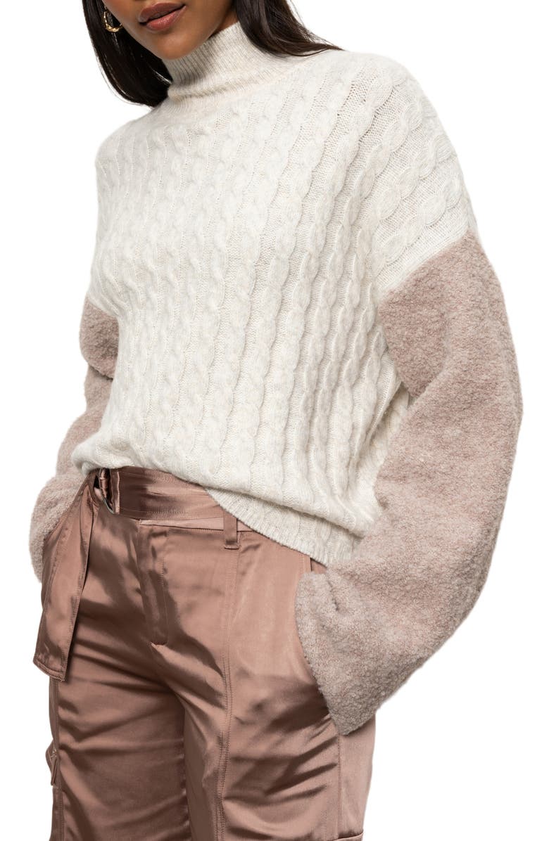 Sanctuary Mixed Media Sweater, Alternate, color,