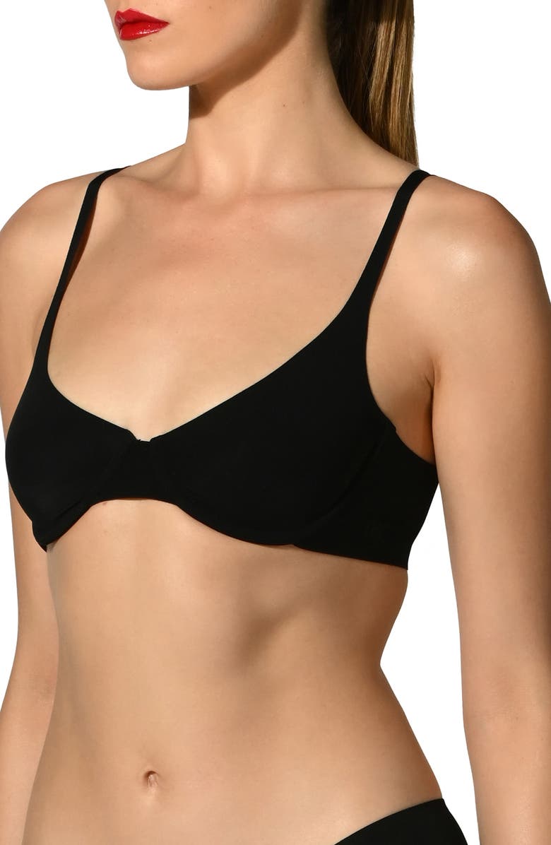 Wolford 3W Underwire Bra, Alternate, color, Black
