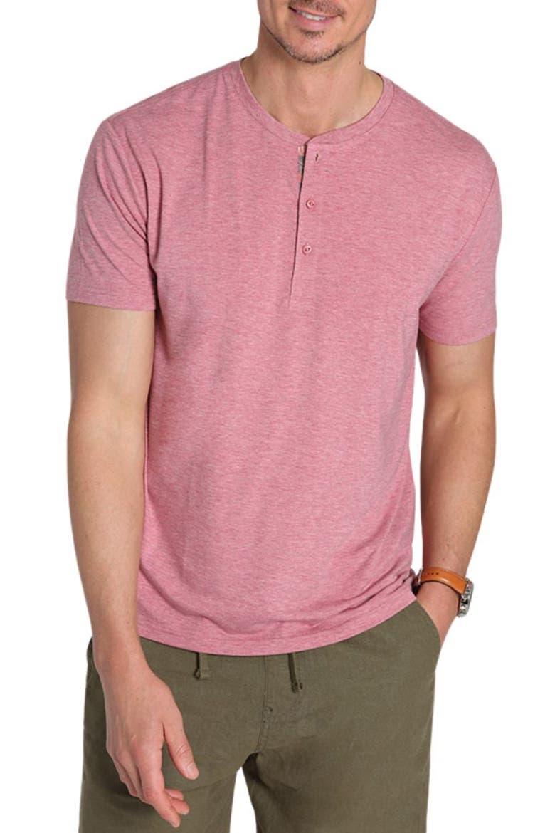 Henley T-Shirt, Main, color, RED