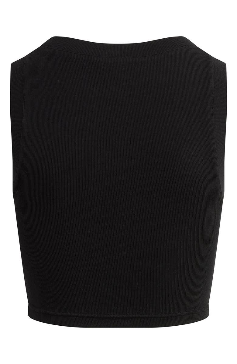 Favorite Daughter The Cutting It Loose Rib Crop Top, Alternate, color, Black