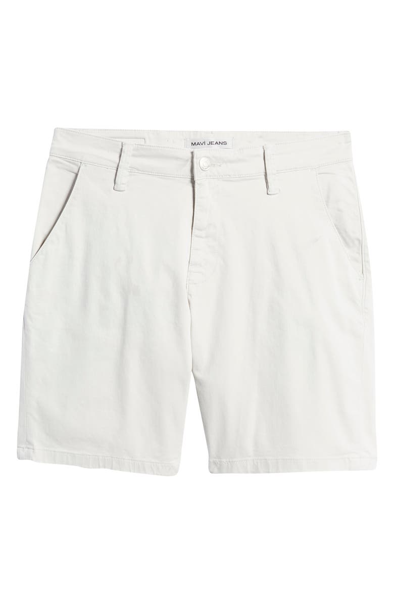 Mavi Jeans Noah Stretch Flat Front Shorts, Alternate, color, Oyster Mushroom Twill