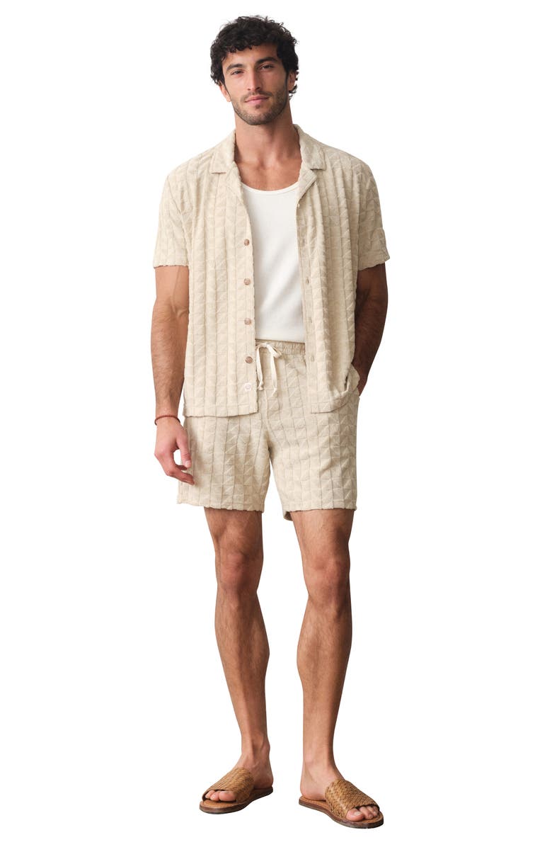 Marine Layer Leo Terry Drawstring Shorts, Alternate, color, Natural Geo