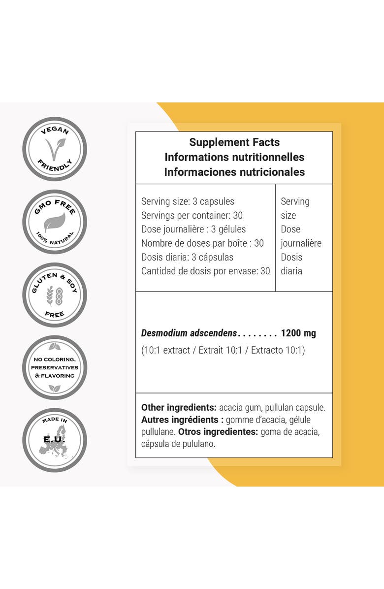 SuperSmart Desmodium Liver Detox 1200mg, Alternate, color, NO COLOR