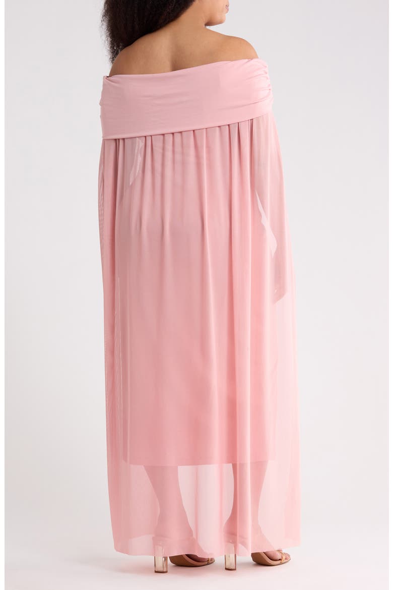 Waverly Off the Shoulder Cape Dress, Alternate, color, BRIDAL ROSE
