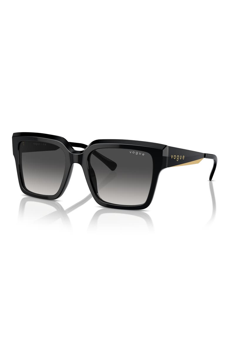 VO5553S 54mm Gradient Square Sunglasses, Alternate, color, BLACK / GREY GRADIENT BLACK