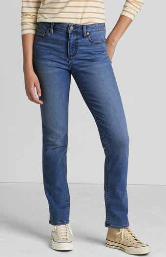 Lands end high rise straight leg jeans 2025