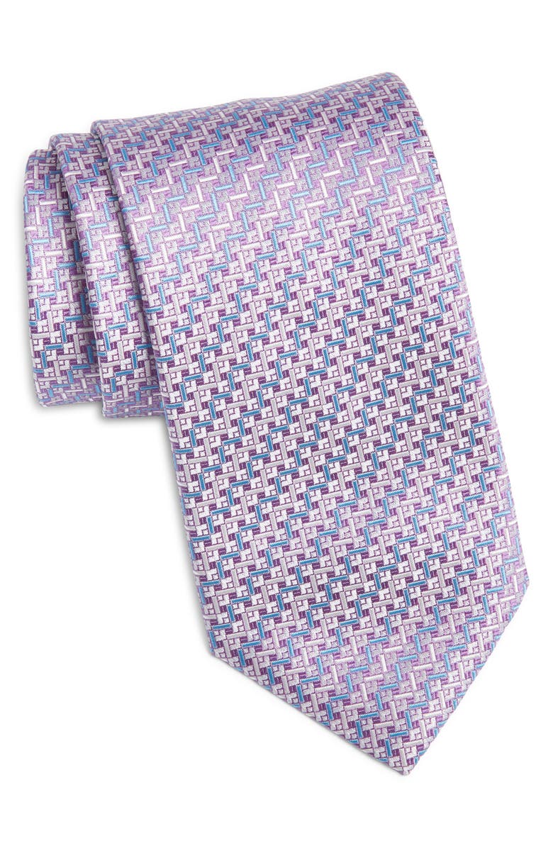 Canali Pattern Silk Tie, Main, color,