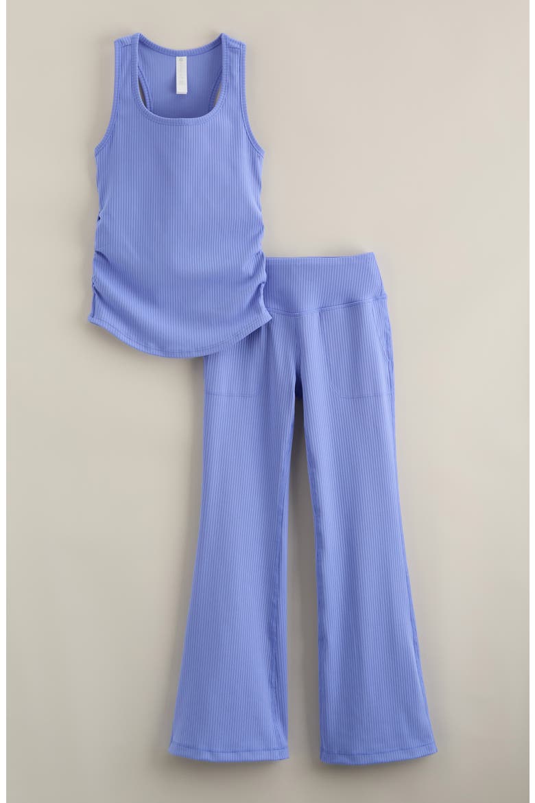 Kids' On Pace Rib Tank & Pants Set, Main, color, BLUE PERSIA
