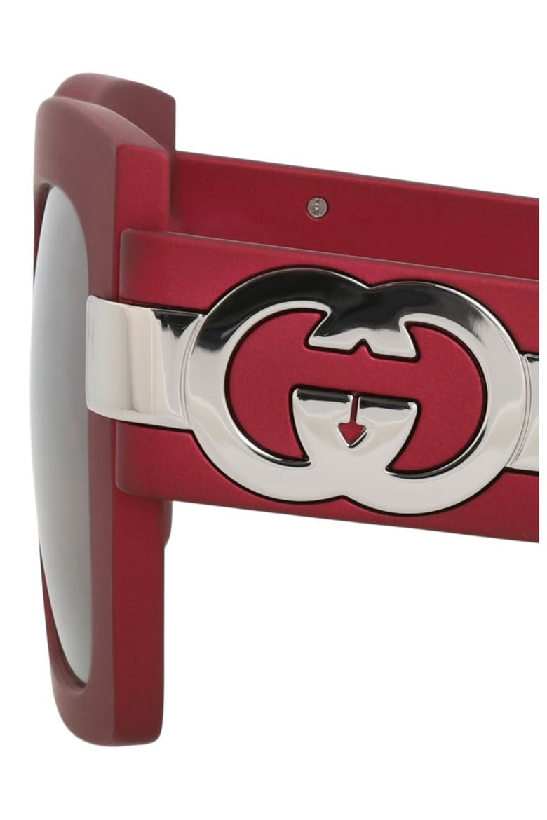 GG1688S 54mm Square Sunglasses, Alternate, color, RED RED GREY