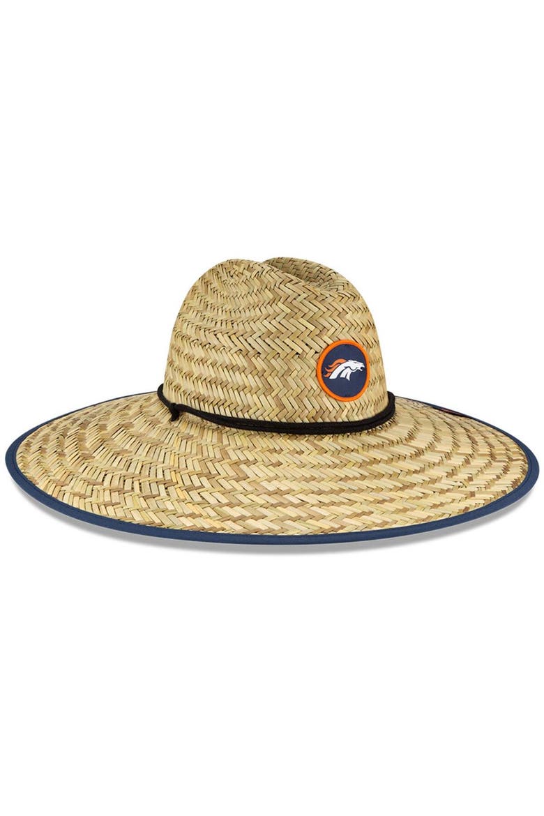 Men's New Era Natural Denver Broncos NFL Training Camp Official Straw Lifeguard Hat, Alternate, color, Natural