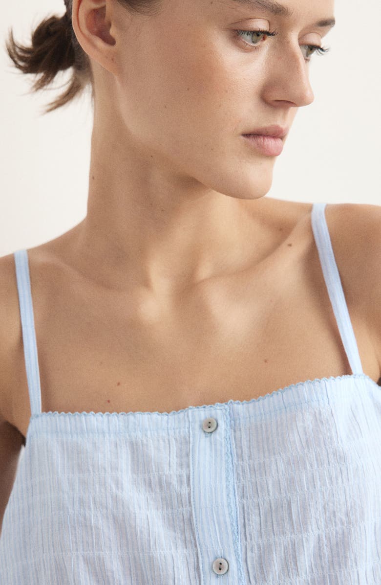 MANGO Picot Stretch Cotton Nightgown, Alternate, color, 