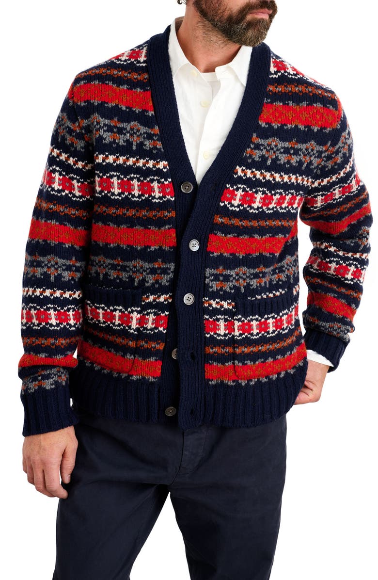 Alex Mill Fair Isle Wool Blend Cardigan, Main, color,