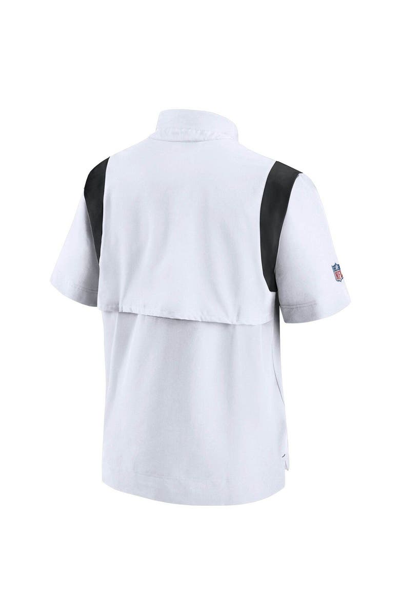 Nike Men's Nike White Pittsburgh Steelers Sideline Coaches Short Sleeve Quarter-Zip Jacket, Alternate, color, 