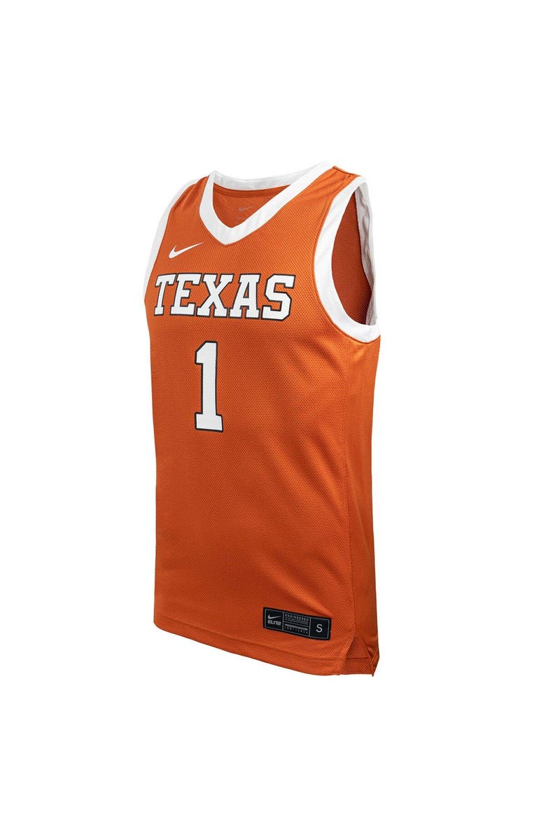 Nike Unisex Nike Texas Orange Texas Longhorns Replica Basketball Jersey, Alternate, color, Burnt Orange