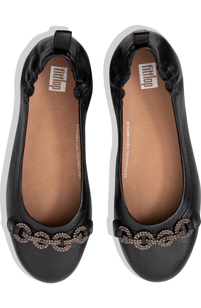 FitFlop Allegro Sparkle Ballet Flat, Alternate, color, All Black