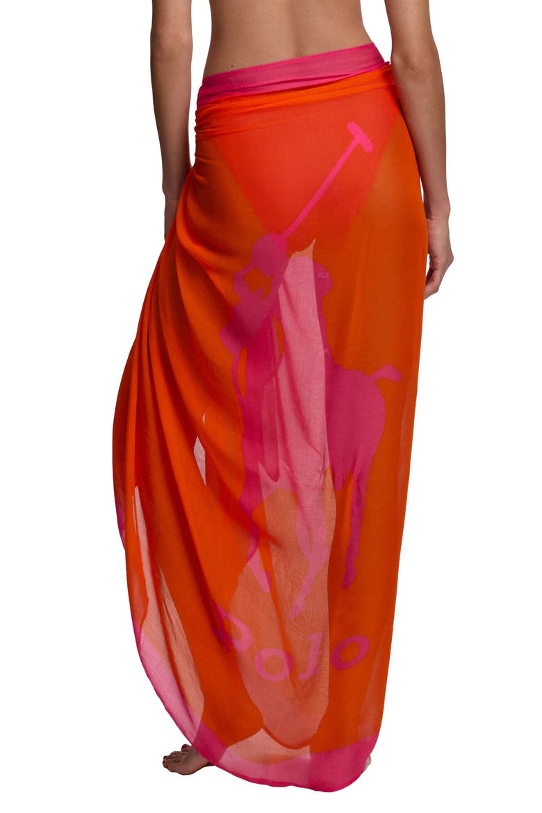 Pony Cover-Up Pareo, Alternate, color, SAILING ORANGE