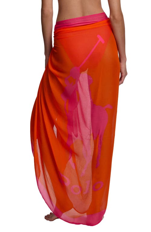 Polo Ralph Lauren Pony Cover-up Pareo In Orange