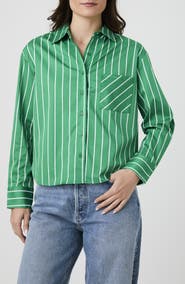 French Connection Boxy Stripe Button-Up Shirt