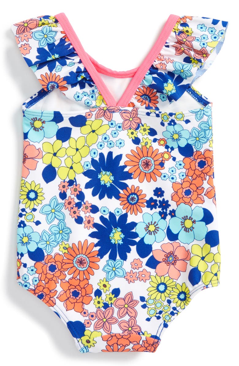 Tucker + Tate Flutter Sleeve One-Piece Swimsuit, Alternate, color,