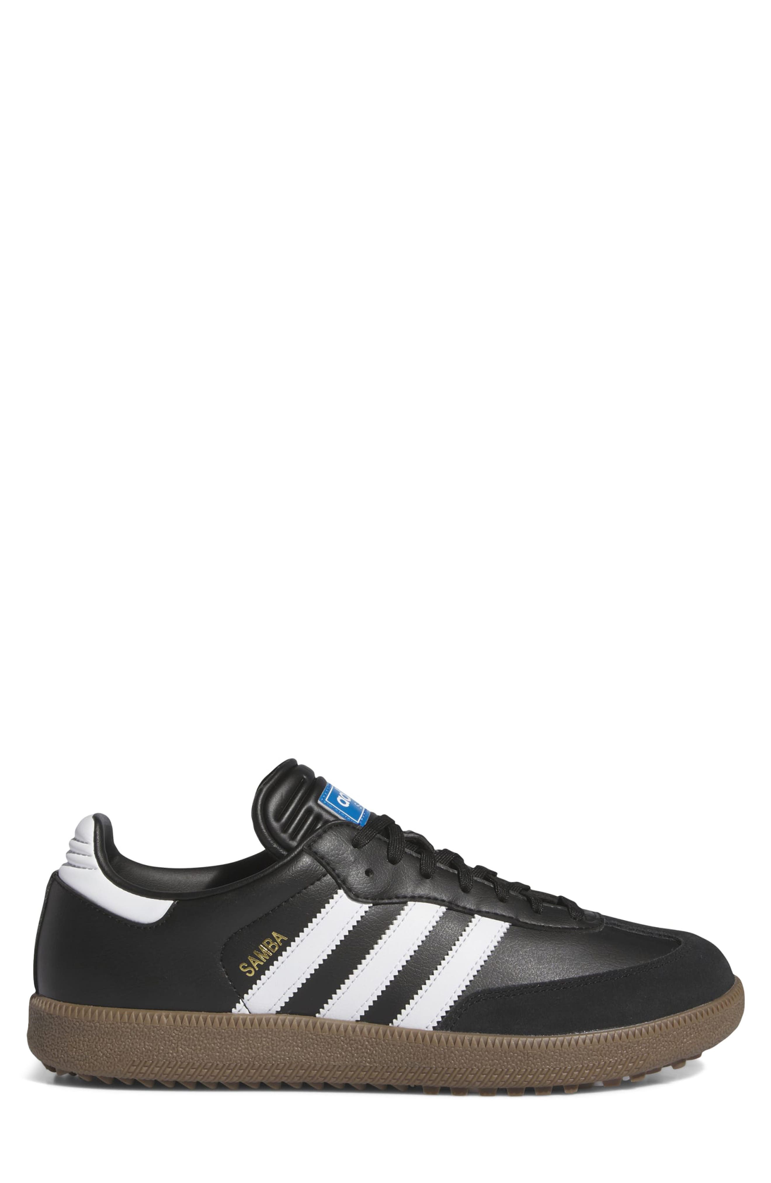 adidas Golf Gender Inclusive Samba Spikeless Golf Shoe, Alternate, color, Black/ White/ Gum5