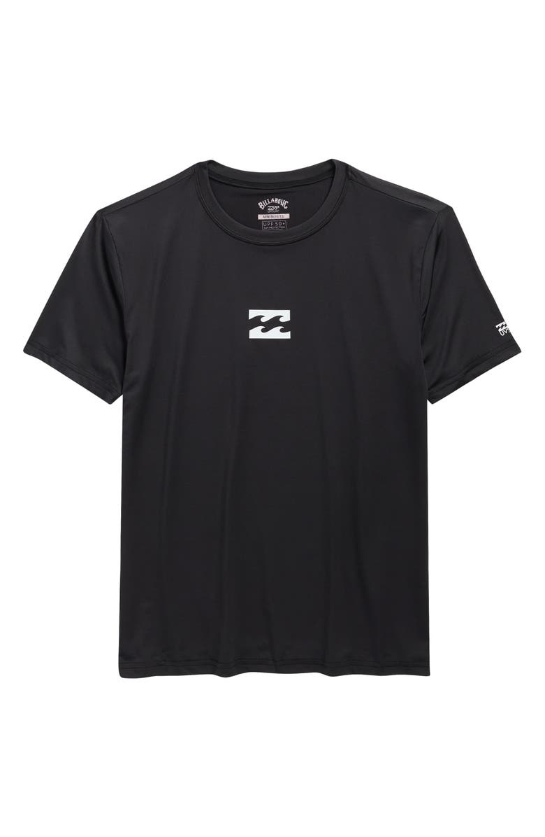 Billabong Kids' All Day Wave UPF 50+ Surf Shirt, Main, color, Black