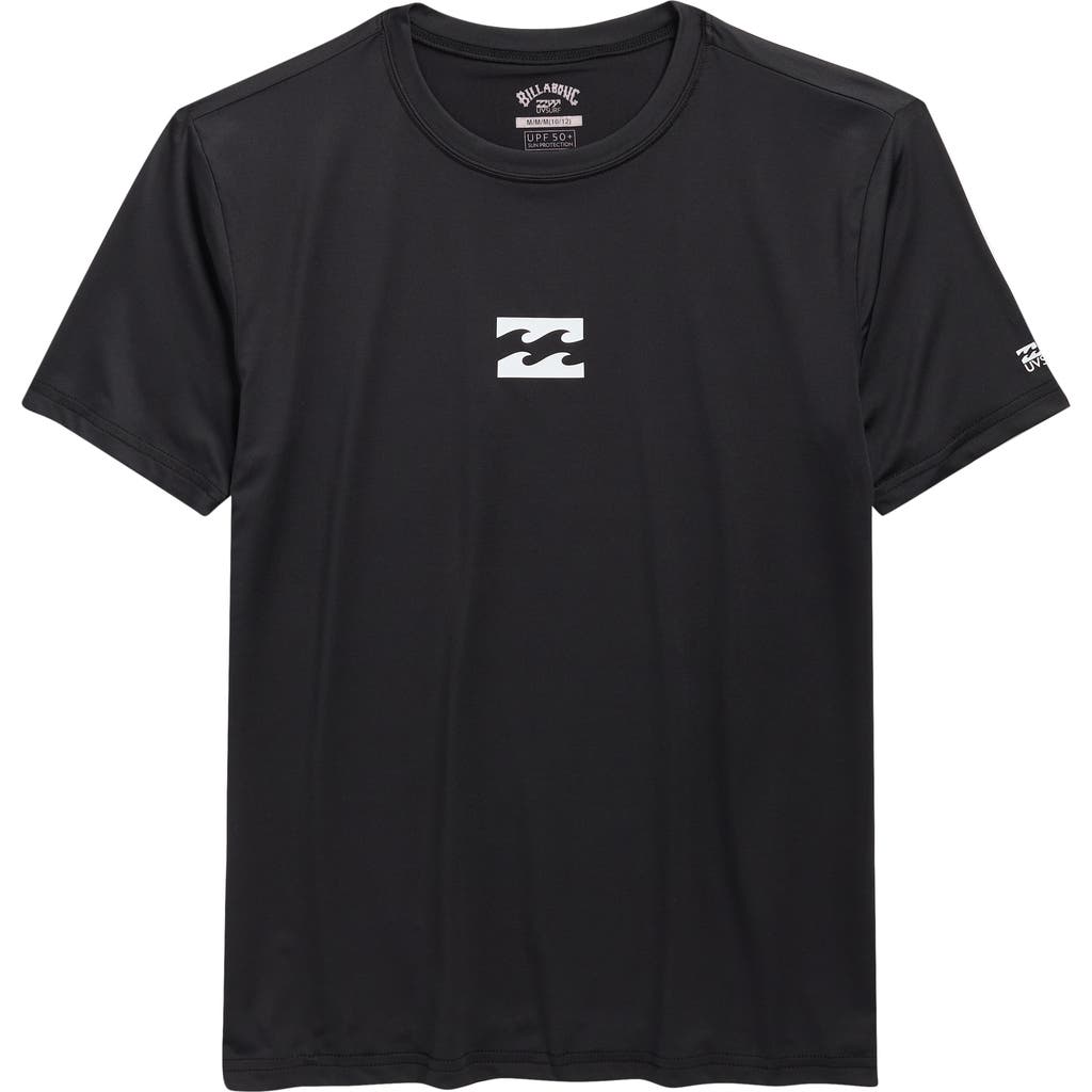 Billabong Kids' All Day Wave Upf 50+ Surf Shirt In Black