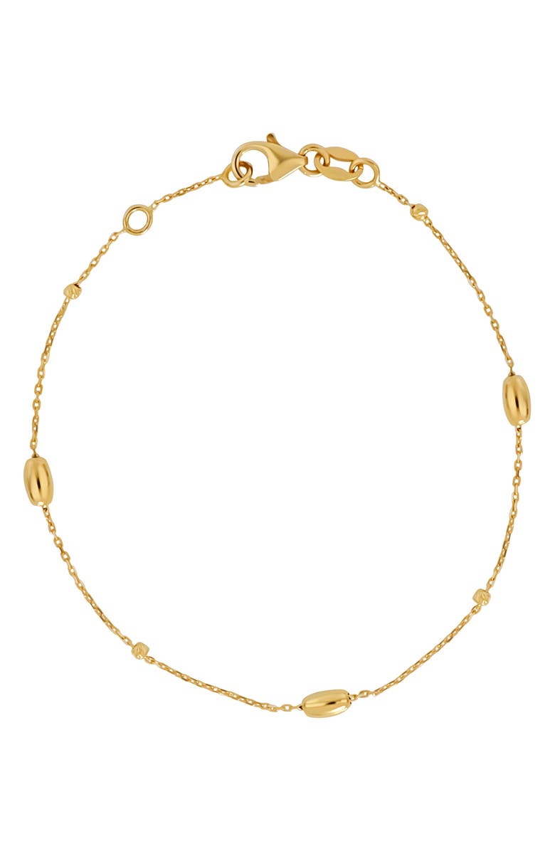 Bony Levy 14K Gold Beaded Station Line Bracelet, Main, color, 14K Yellow Gold