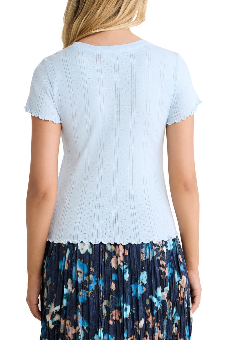 Georgia Pointelle Rib T-Shirt, Alternate, color, CRYSTAL