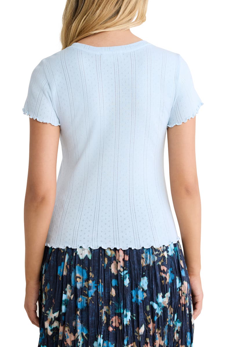NIC+ZOE Georgia Pointelle Rib T-Shirt, Alternate, color, Crystal