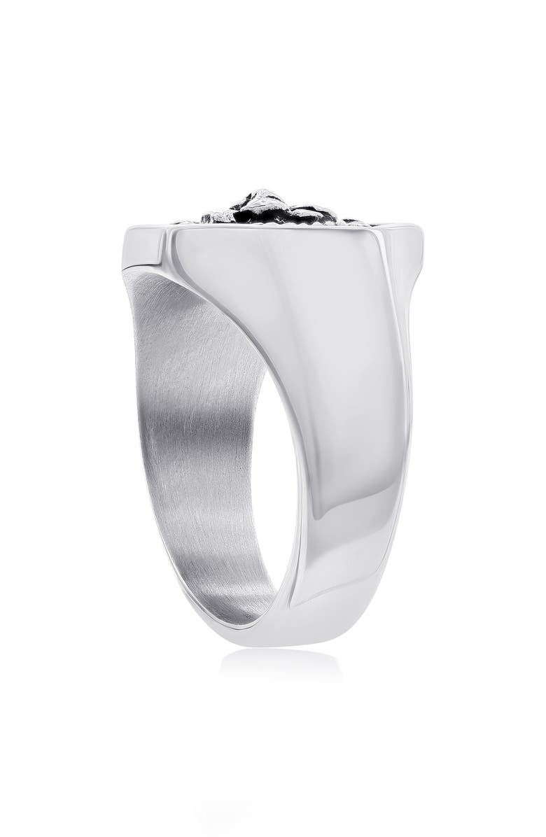 BLACKJACK Men's Stainless Steel Lion Signet Ring, Alternate, color, 