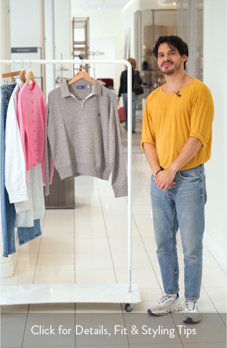 French Terry Quarter Zip Sweatshirt, sales video thumbnail