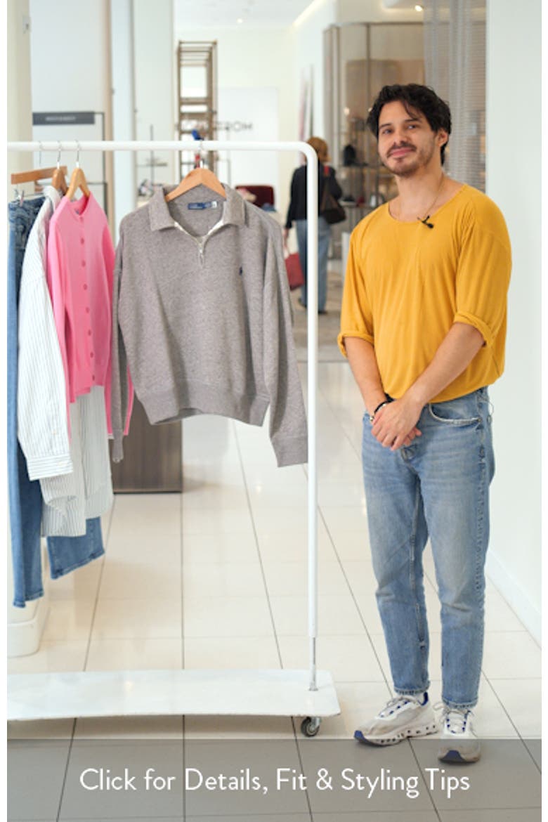 French Terry Quarter Zip Sweatshirt video