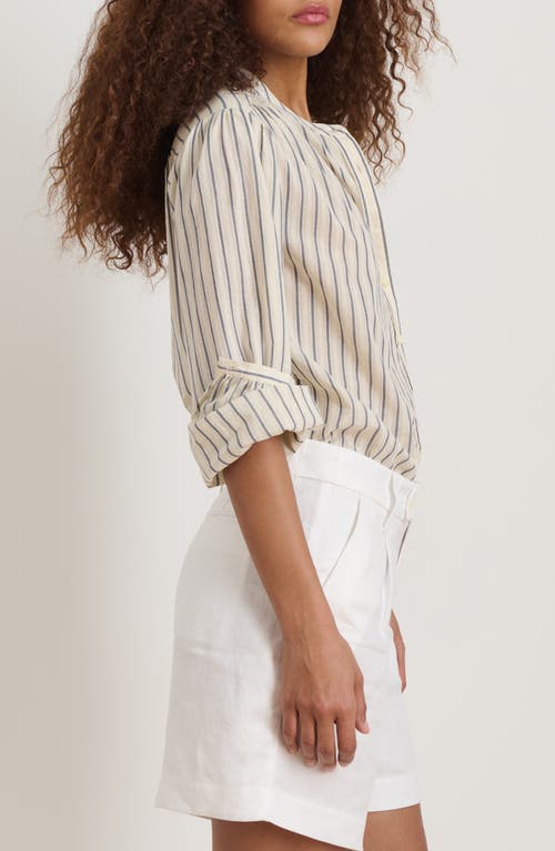 Alex Mill Ali Striped Top In Cotton Voile In Neutral