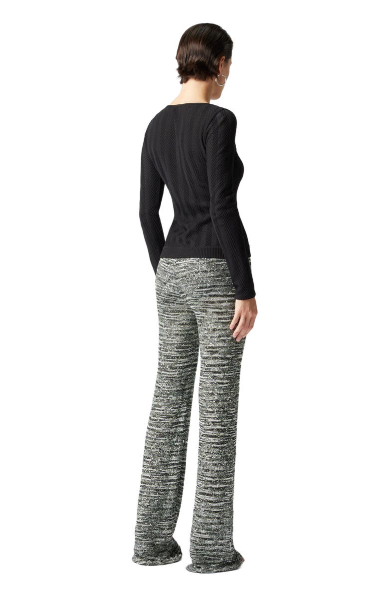 Missoni Tone-on-tone Cotton And Zigzag Viscose Cardigan, Alternate, color, Black