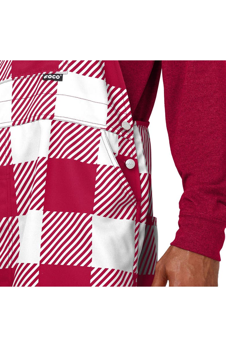 FOCO Men's FOCO  Cardinal Arizona Cardinals Big Logo Plaid Overalls, Alternate, color, 