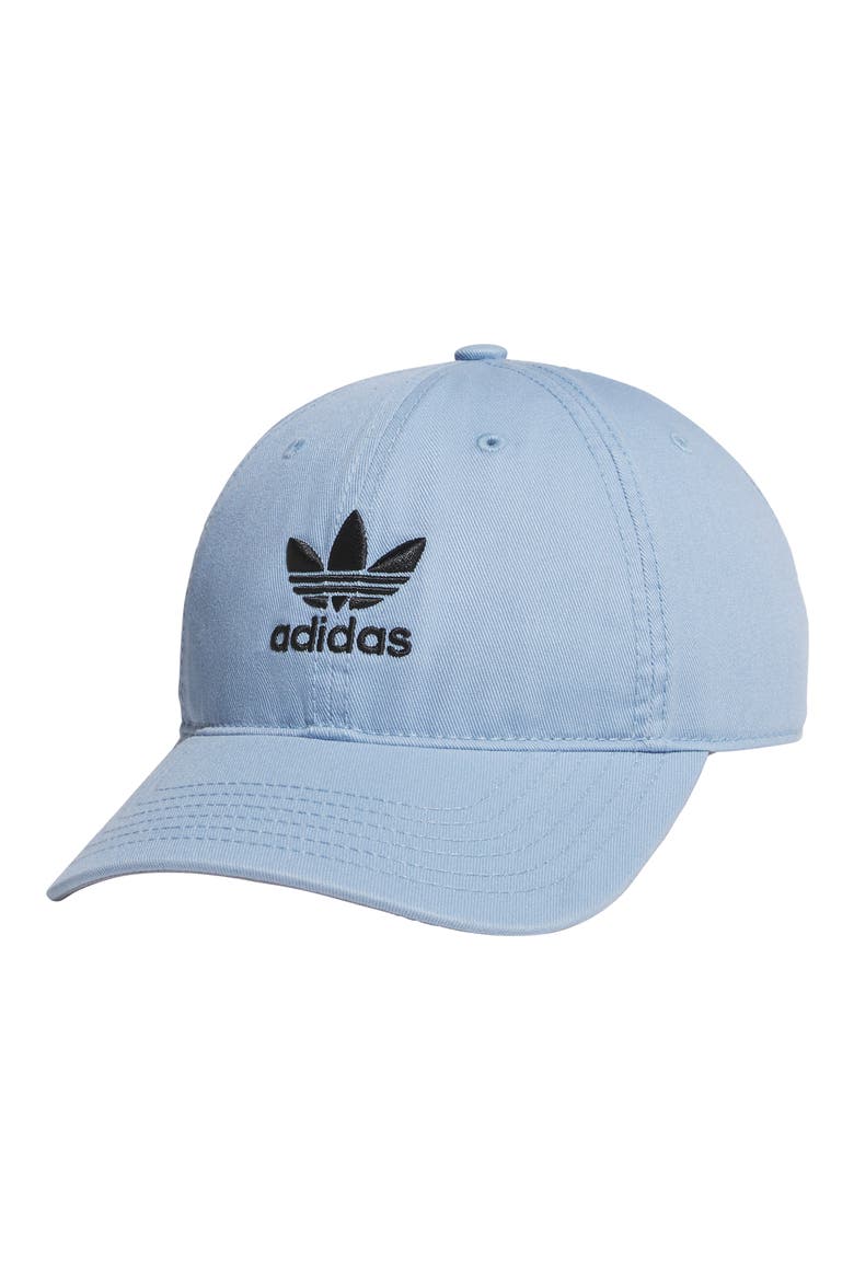 Trefoil Embroidered Baseball Cap, Main, color, ASH BLUE/ BLACK