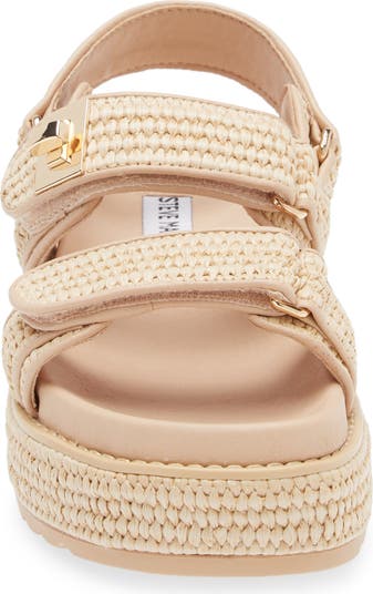 Bigmona Raffia Slingback Platform Sandal