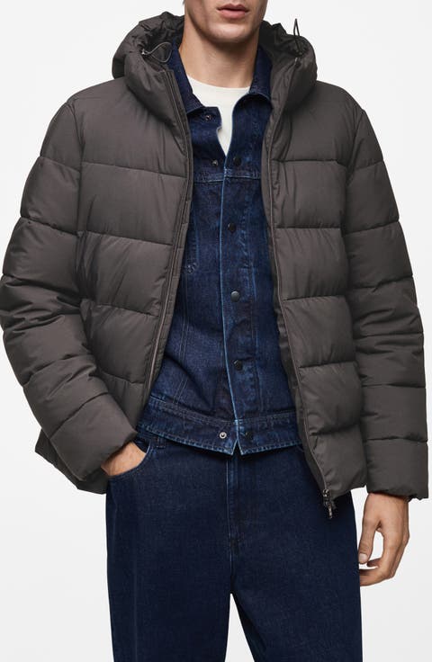 Thermoregulating Water Repellent Hooded Puffer Jacket