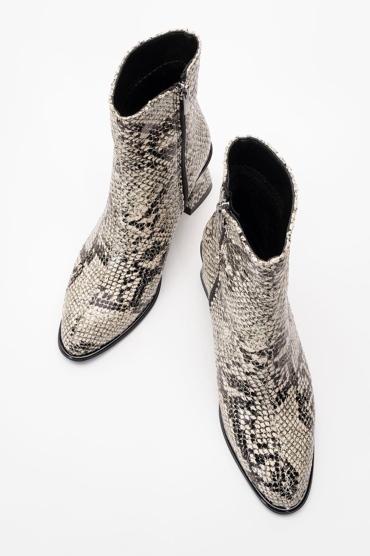 Prologue Shoes Nina Snakeskin Bootie, Alternate, color, 