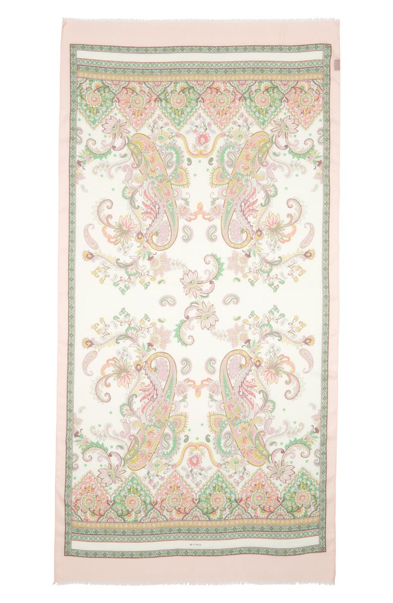 Etro Nabucco Paisley Modal Blend Scarf, Main, color,