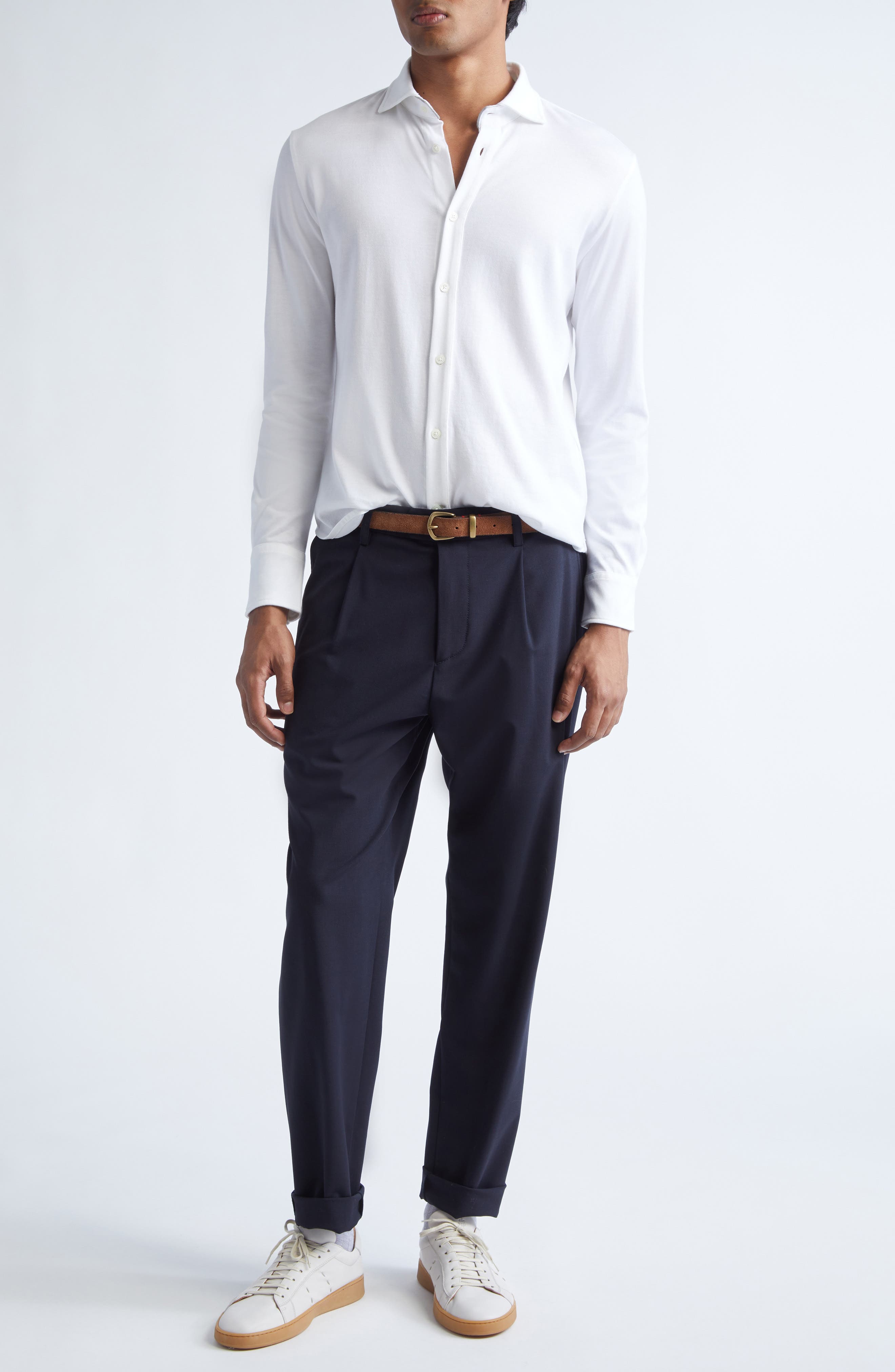 Pleated Stretch Virgin Wool Pants - image 2