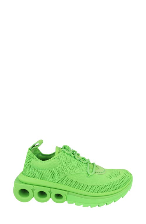Ferragamo Woman Sneakers Lime Green Size 9 Recycled Polyester In Green