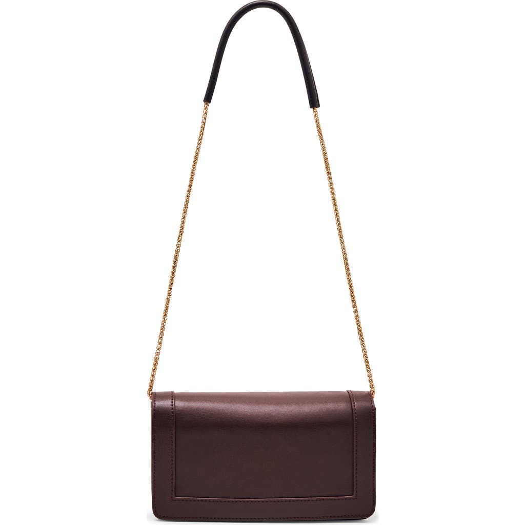 Reiss Talia Leather Shoulder Bag In Purple