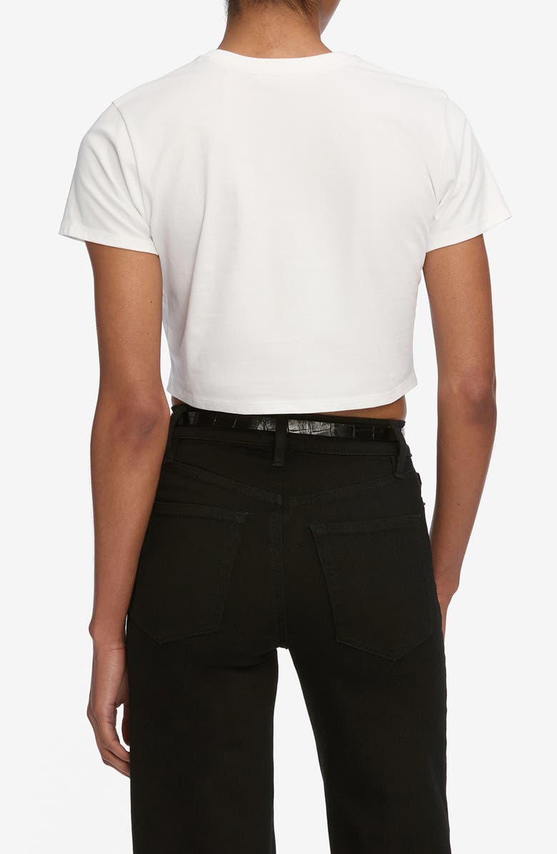 FRAME The Base Organic Cotton Crop T-Shirt, Alternate, color, White