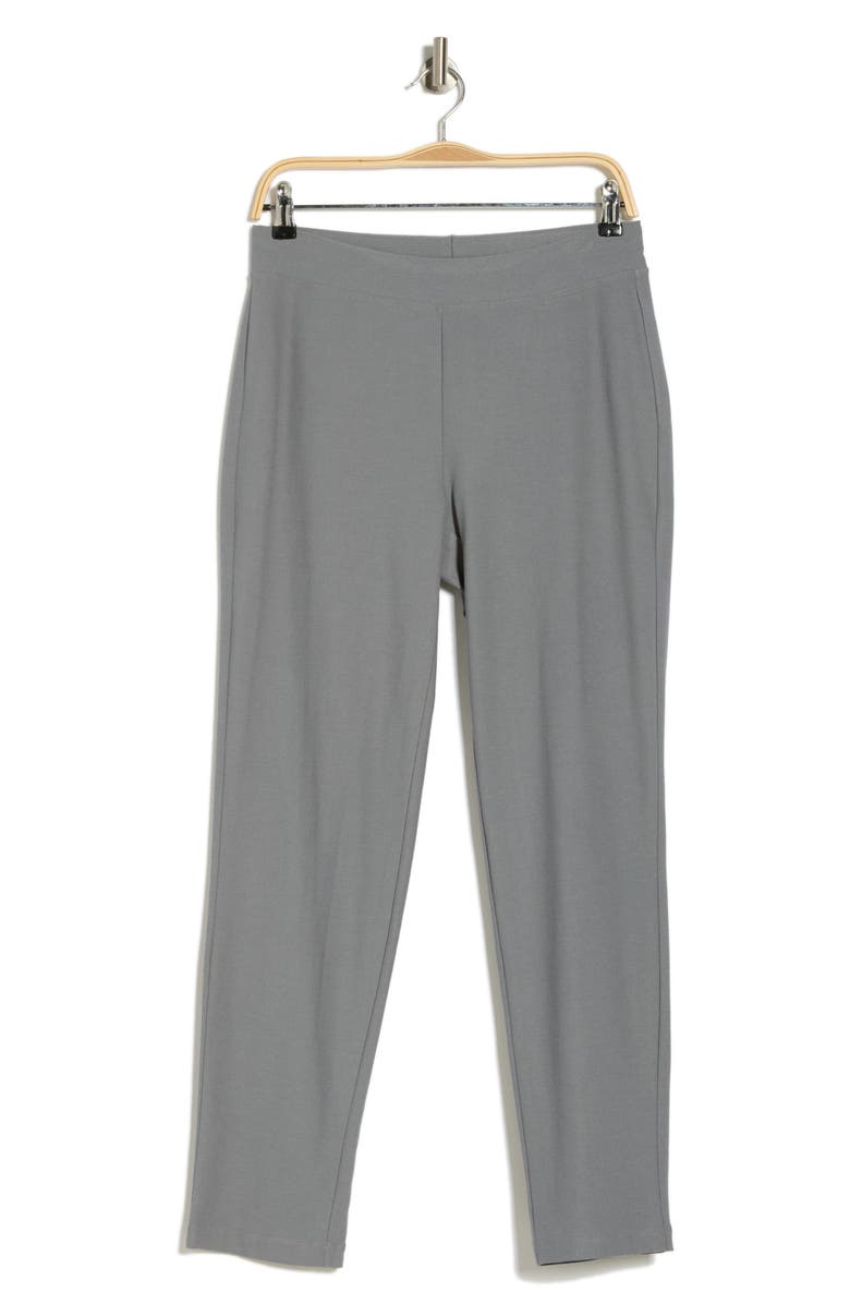 Eileen Fisher Slim Ankle Stretch Crepe Pants, Alternate, color, Steel