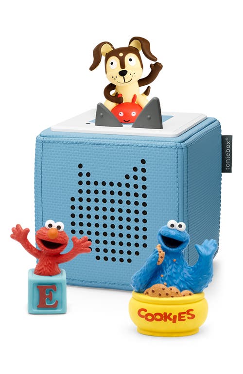 tonies Sesame Street® Toniebox Playtime Puppy Starter Set & Elmo & Cookie Monster Audio Character Bundle in Multicolor 