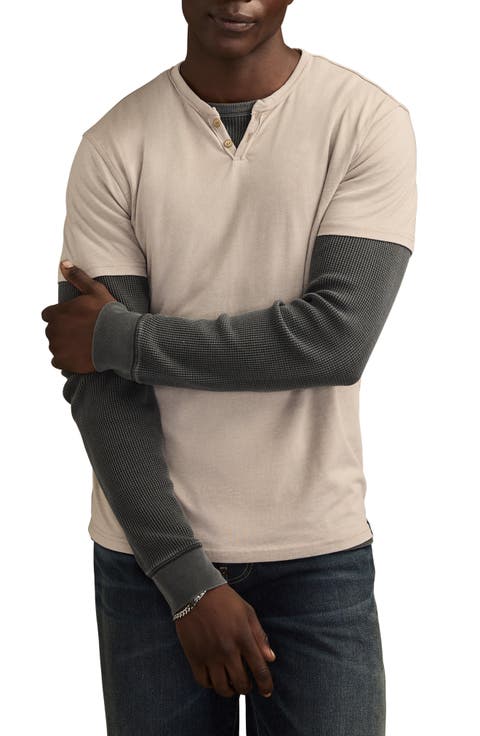 Venice Button Neck Cotton Blend T-Shirt